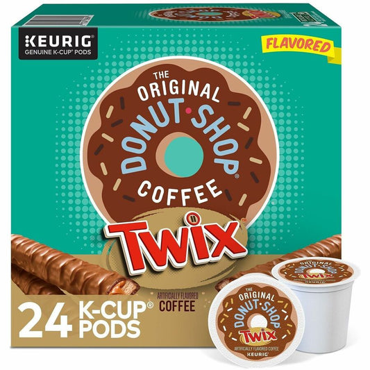 The Original Donut Shop&reg, K-Cup, Pod Twix Coffee K-Cups - Compatible with Keurig K-Cup Brewer - Light - 24 K-Cup - K-Cup, Pod - Twix - Kosher - 24 / Box