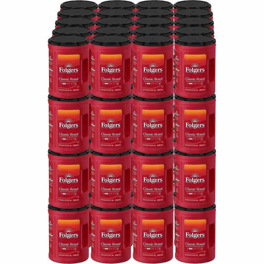 Folgers&reg, Ground Classic Roast Coffee - Medium - 40.3 oz Per Canister - Ground - Mountain Grown, Classic Roast - Kosher/ - 35 / Pallet