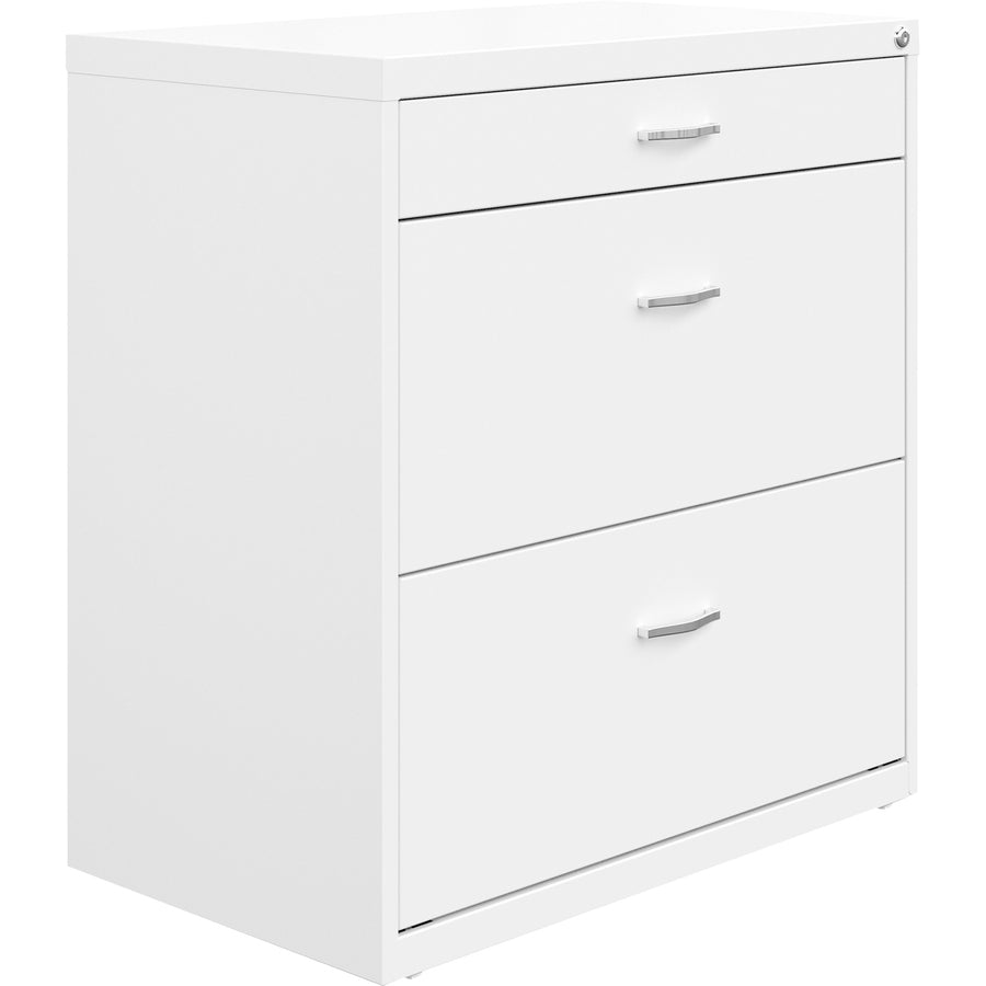 NuSparc Pencil Drawer Lateral File - 30" Width x 17.6" Depth x 31.7" Height - 2 x Drawer(s) for File, Pencil - Letter - Lateral - Interlocking, Anti-tip, Ball Bearing Slide, Ball-bearing Suspension, Removable Lock, Durable, Nonporous Surface, Adjustabl...