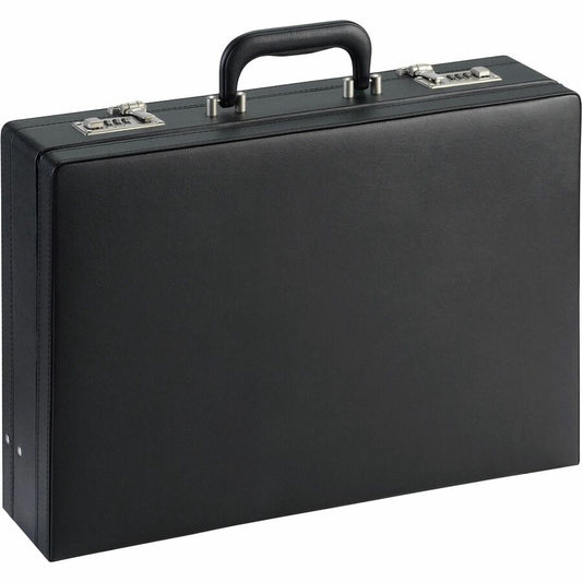 NuSparc Carrying Case (Attaché, ) Document, Paper, Business Card, Pen - Black - Vinyl Body - 12.5" Height x 17.5" Width x 4" Depth - 1 Each