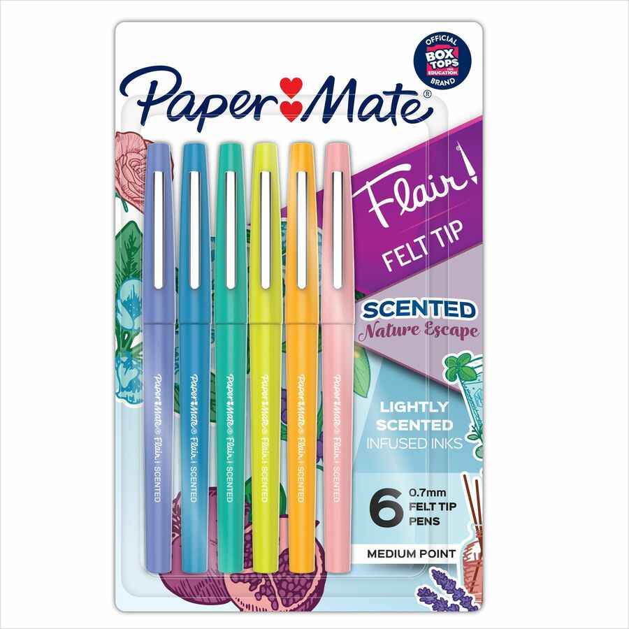 Paper Mate Flair Scented Markers - Assorted Ink - 6 / Pack