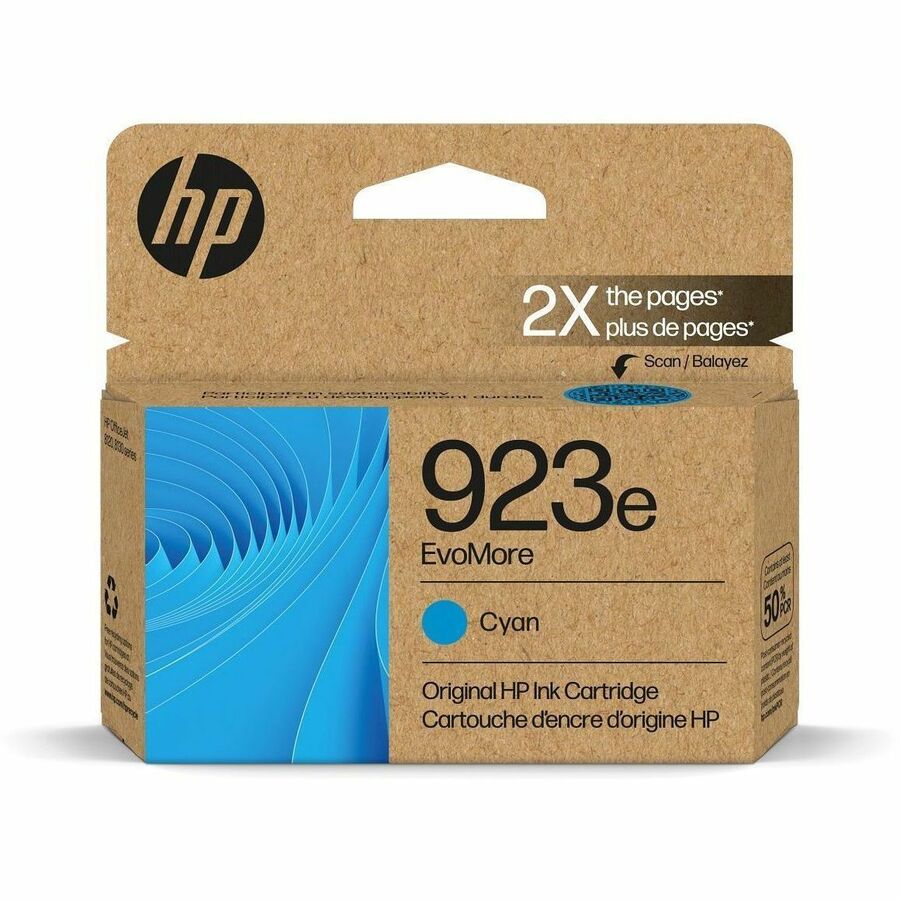 HP EvoMore 923E Original Inkjet Ink Cartridge - Cyan - 1 Each - 800 pages