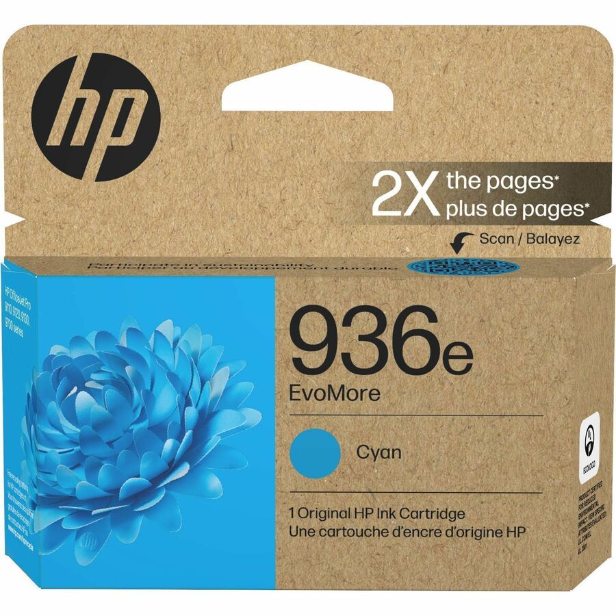 HP EvoMore 936e Original High Yield Inkjet Ink Cartridge - Cyan - 1 Each - 1650 Pages