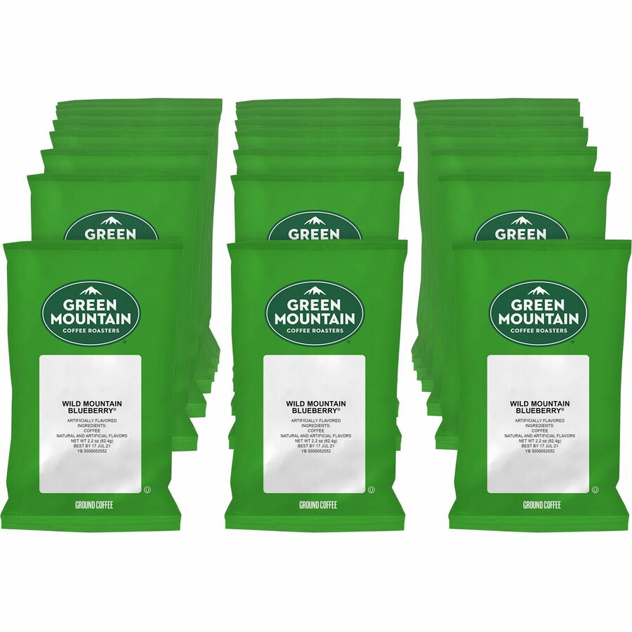 Green Mountain Coffee Roasters&reg, Wild Mountain Blueberry Coffee - Light - 2.2 oz - Wild Mountain Blueberry - Kosher - 50 / Carton