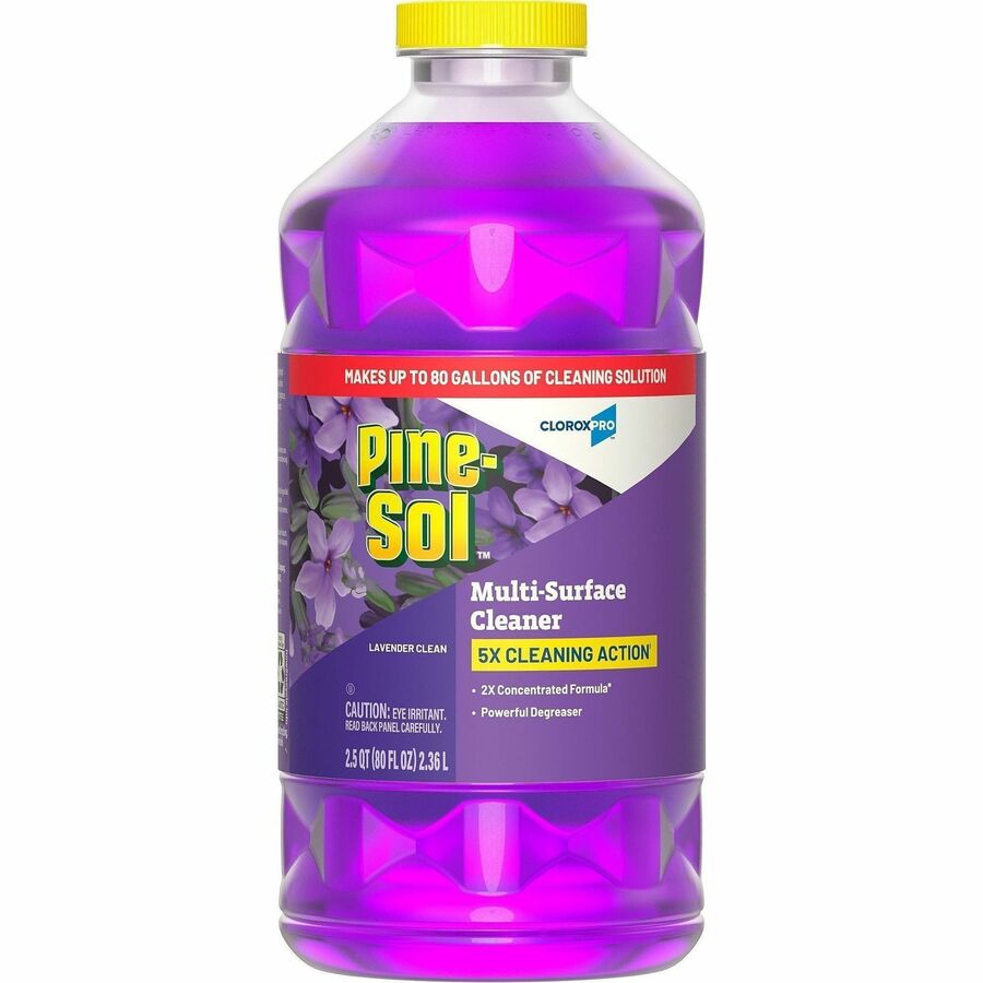 CloroxPro Pine-Sol&reg, Multi-Surface Cleaner - For Multi Surface - Concentrate - Liquid - 80 fl oz (2.5 quart) - Lavender Scent - Deodorize, Disinfectant, Dilutable - Purple - 1 Each