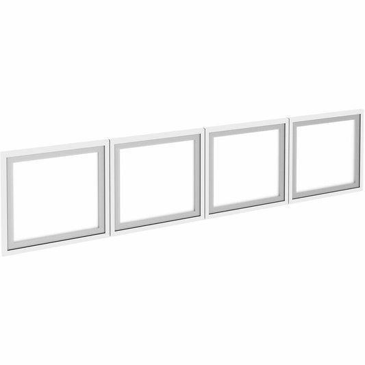 Lorell Desk-Mount Hutch Frosted Glass Door - Finish: Frost - For Hutch - 4 / Set