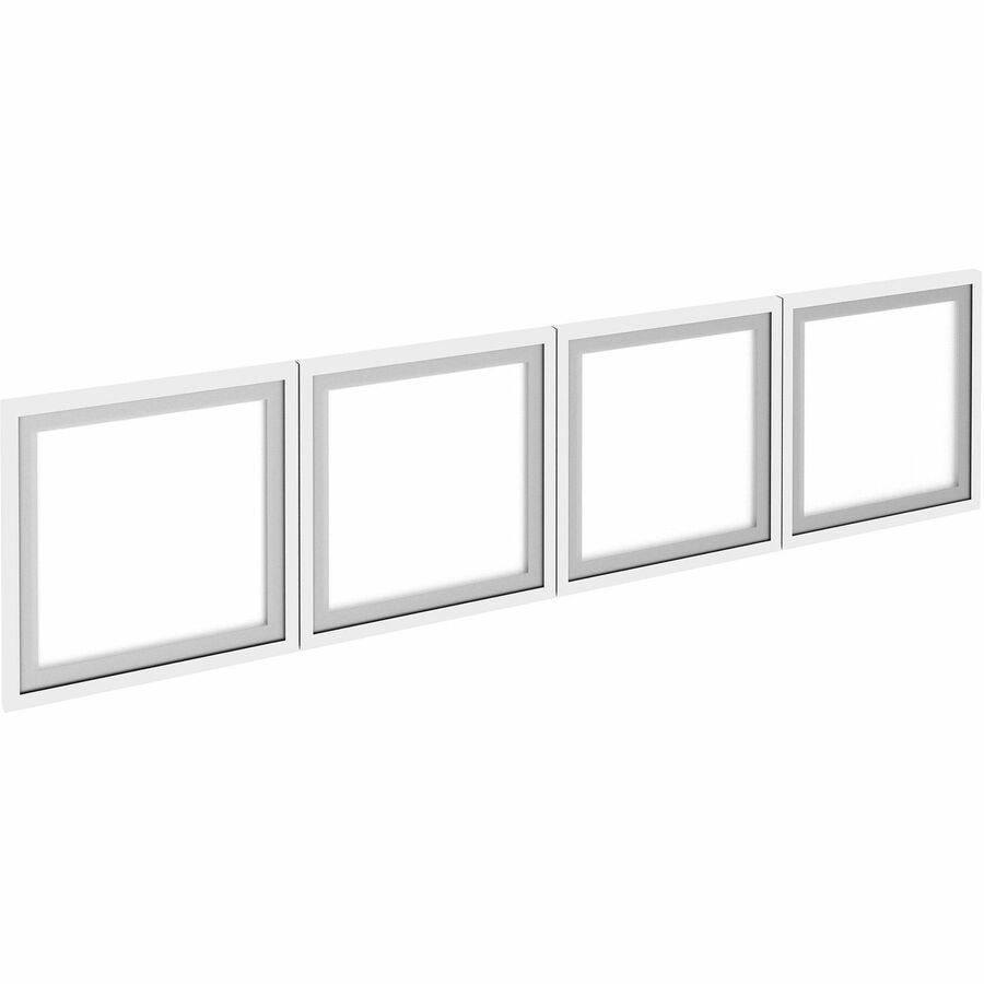 Lorell Desk-Mount Hutch Frosted Glass Door - Finish: Frost - For Hutch - 4 / Set