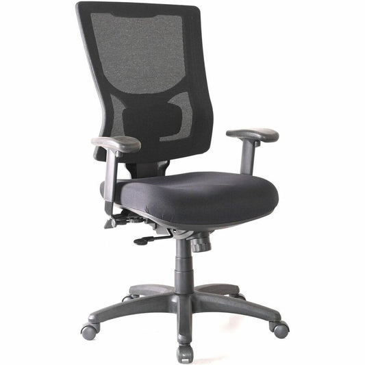 Lorell Conjure High-Back Office Chair - Fabric Seat Material - High Back - Black - Armrest - 1 Each