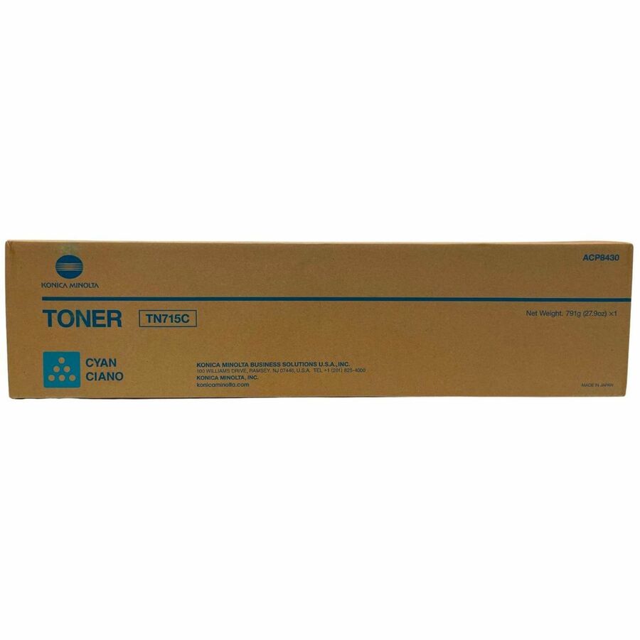 Konica Minolta TN-715C Original Laser Toner Cartridge - Cyan - 1 Each - 45000 Pages