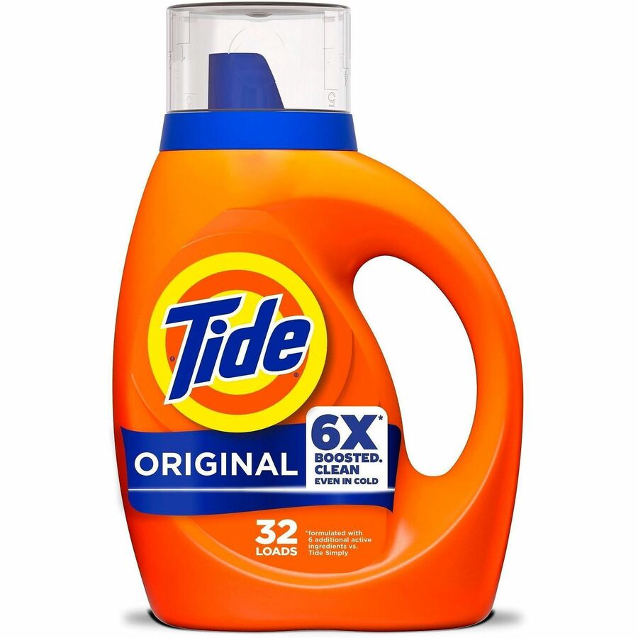 Tide Liquid Laundry Detergent - For Laundry, Washing Machine - Liquid - 42 fl oz (1.3 quart) - Original Scent - Phosphate-free - Orange - 1 Bottle