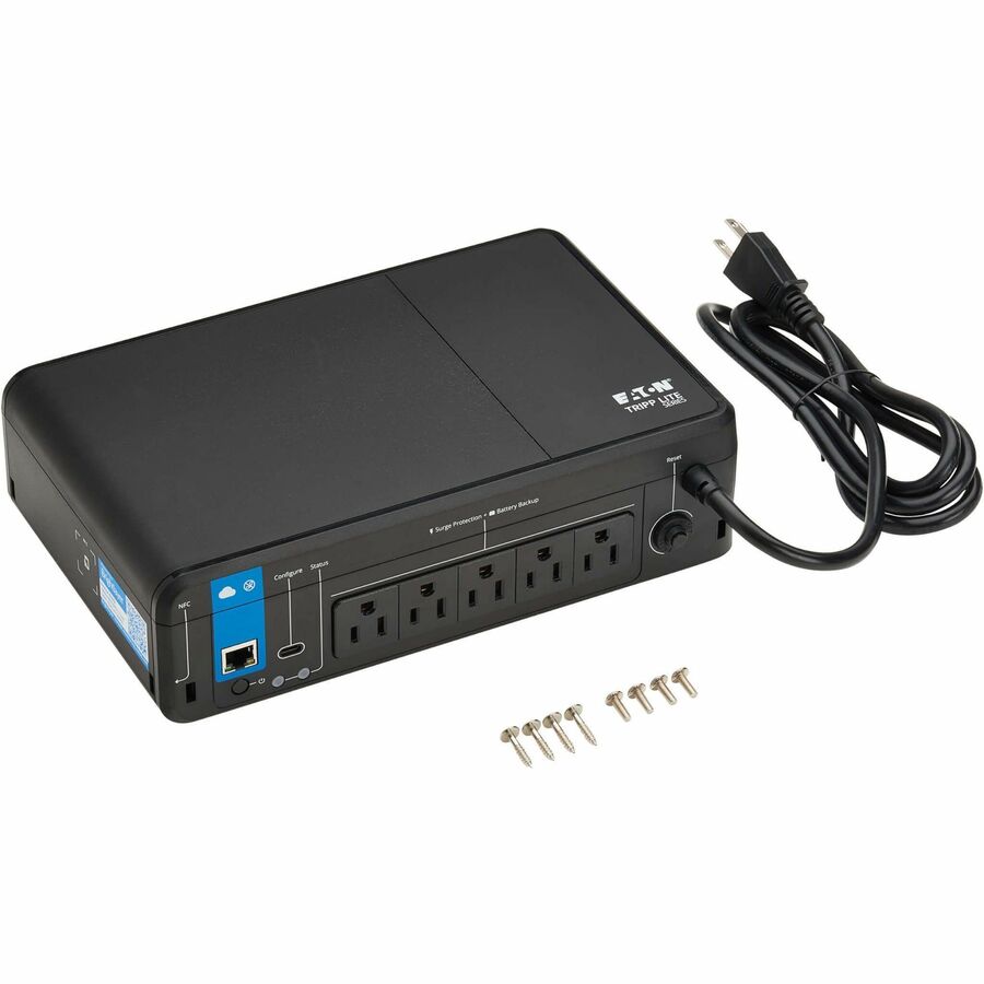 Tripp Lite series BC850RNC 850VA Desktop/Surface/Wall Mountable UPS - Desktop/Surface/Wall Mountable - 8 Hour Recharge - 1.70 Minute Stand-by - 120 V AC Input - 120 V AC Output - Single Phase - Pulse-width Modulated Sine Wave - USB - 5 x NEMA 5-15R Rec...