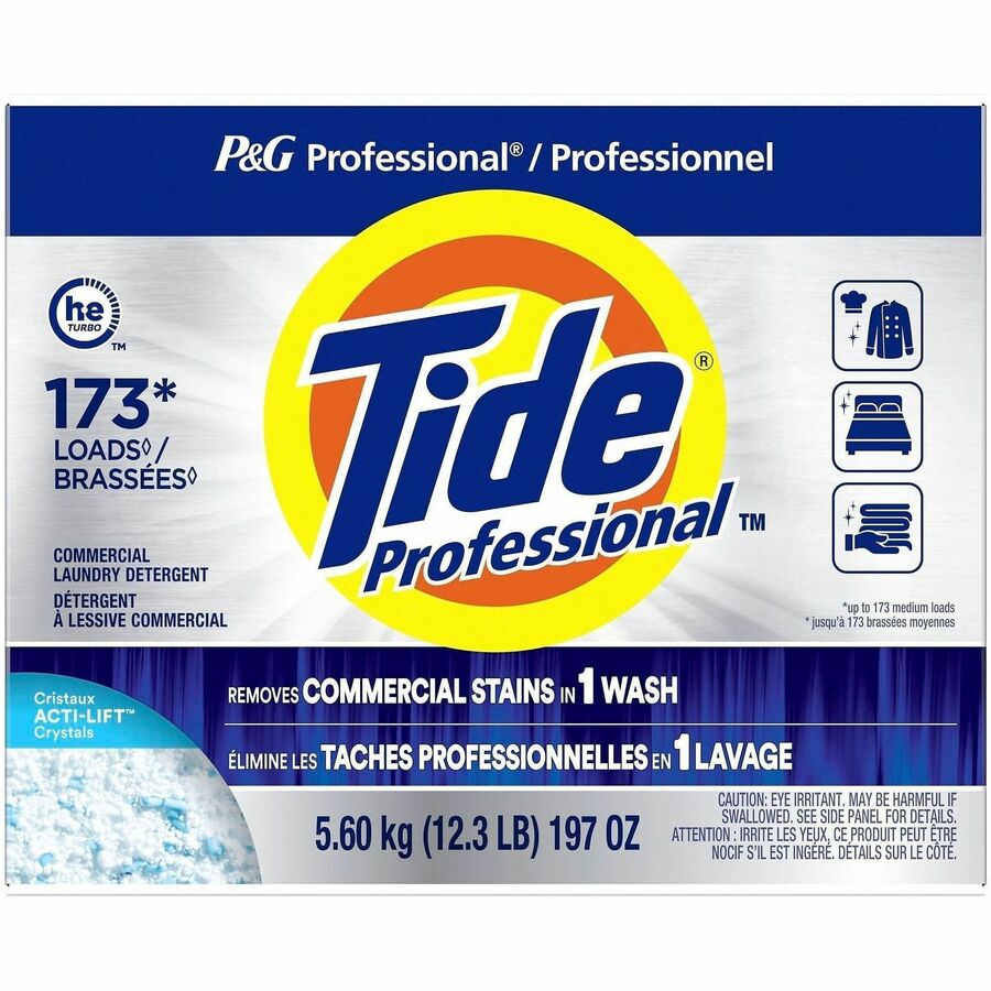 Tide Pro Powder Detergent - For Laundry, Food Service, Hospitality, Healthcare, Commercial, Residential - Ready-To-Use - Powder - 197 oz (12.31 lb) - PVC Free, BPA-free - Multi - 1 Box