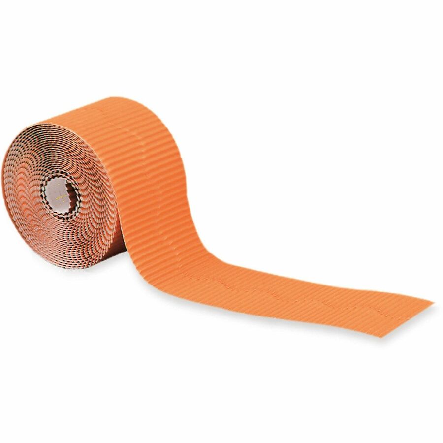 Dixon Bordette Decorative Borders - Skill Learning: Decoration - Fade Resistant, Recyclable - 600" Length - Orange - 1 Roll