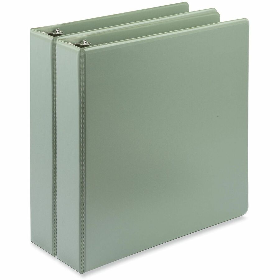Samsill Earth's Choice BOHO D-Ring View Binders - 1 1/2" Binder Capacity - Letter - 8 1/2" x 11" Sheet Size - Fastener: D-Ring - Sage - 2 / Pack