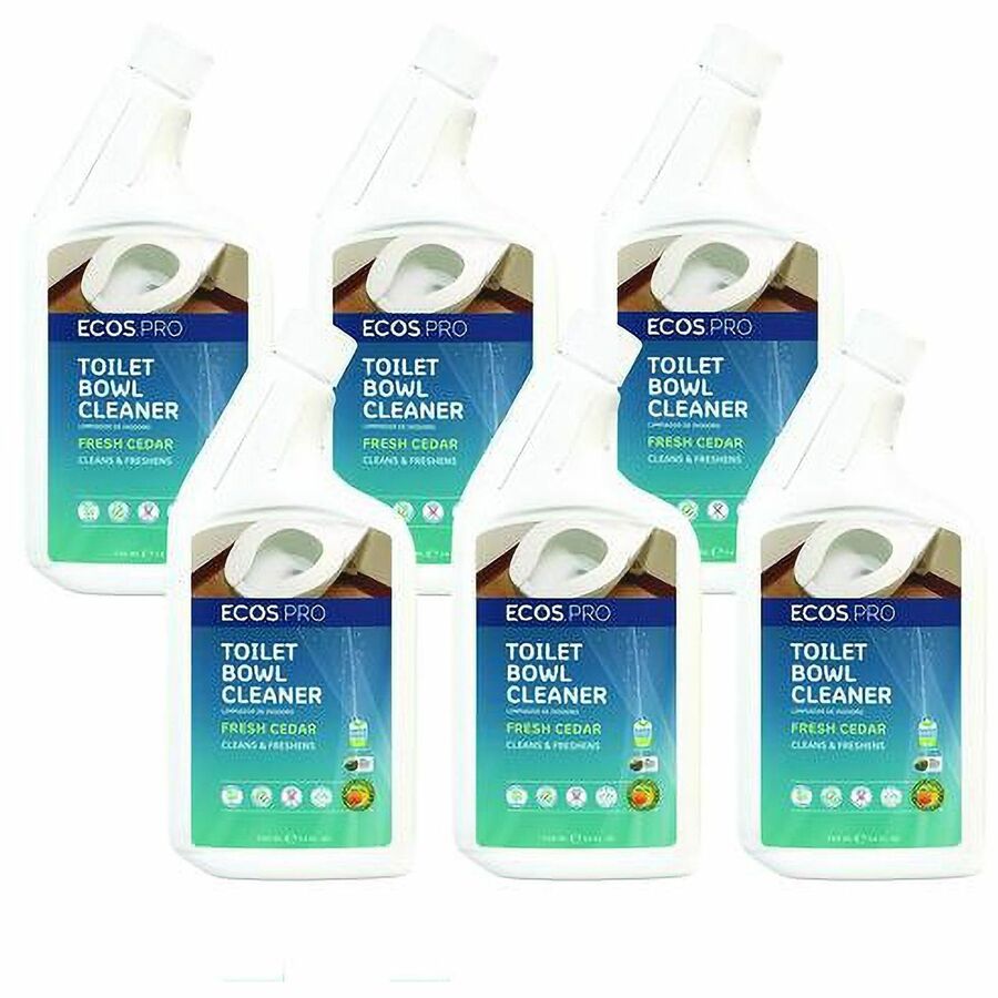 ECOS&reg, PRO Toilet Bowl Cleaner - For Multipurpose - Ready-To-Use - Gel - 24 fl oz (0.8 quart) - Recommended For: Odor Remover, Hard Water Remover, Mineral Deposit Remover, Rust Remover - Dye-free, Aseptic, Freshen, pH Balanced - White Squeeze Bottle...