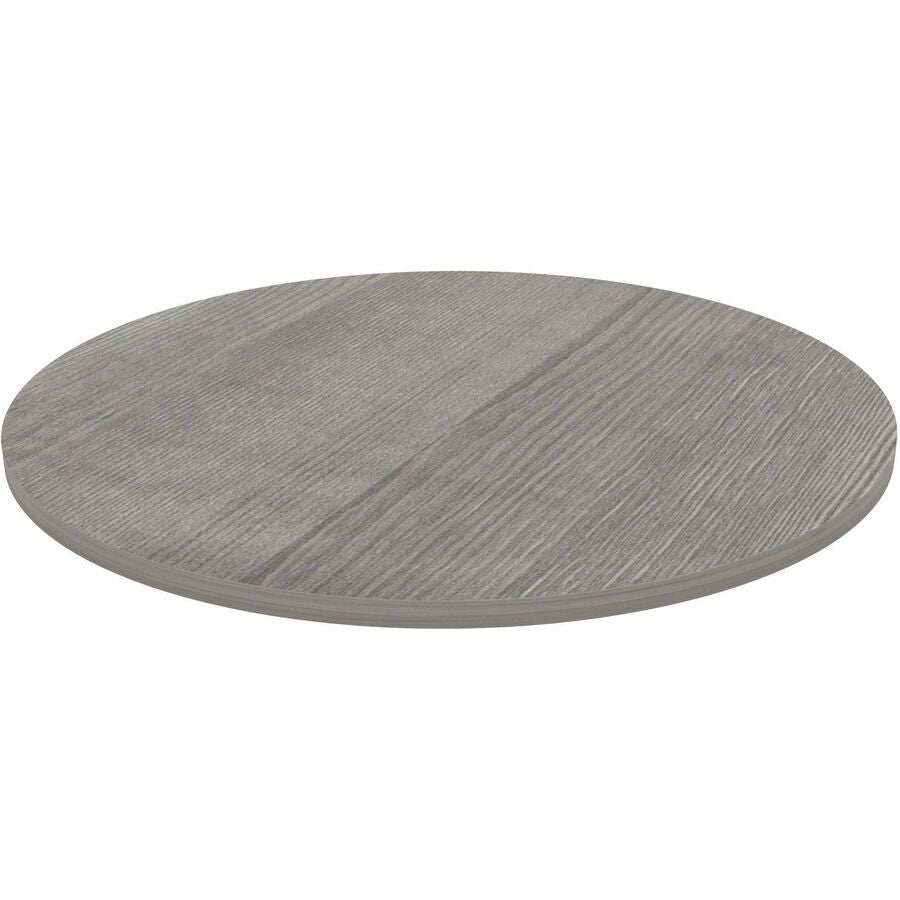 Lorell Hospitality/Conference Tabletop - Round - x 1" Thickness x 36" Diameter - Band Edge - Weathered Charcoal Table Top - Sturdy - For Reception Area, Conference Table, Breakroom, Lobby, Meeting, Office - 1 Each