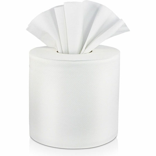 Livi Center-Pull Towels - 2 Ply - 7" Width x 10.90" Length - 605 Sheets/Roll - 2 63/64" Core - White - Paper, Fiber - 6 Rolls Per Case - 1 Carton