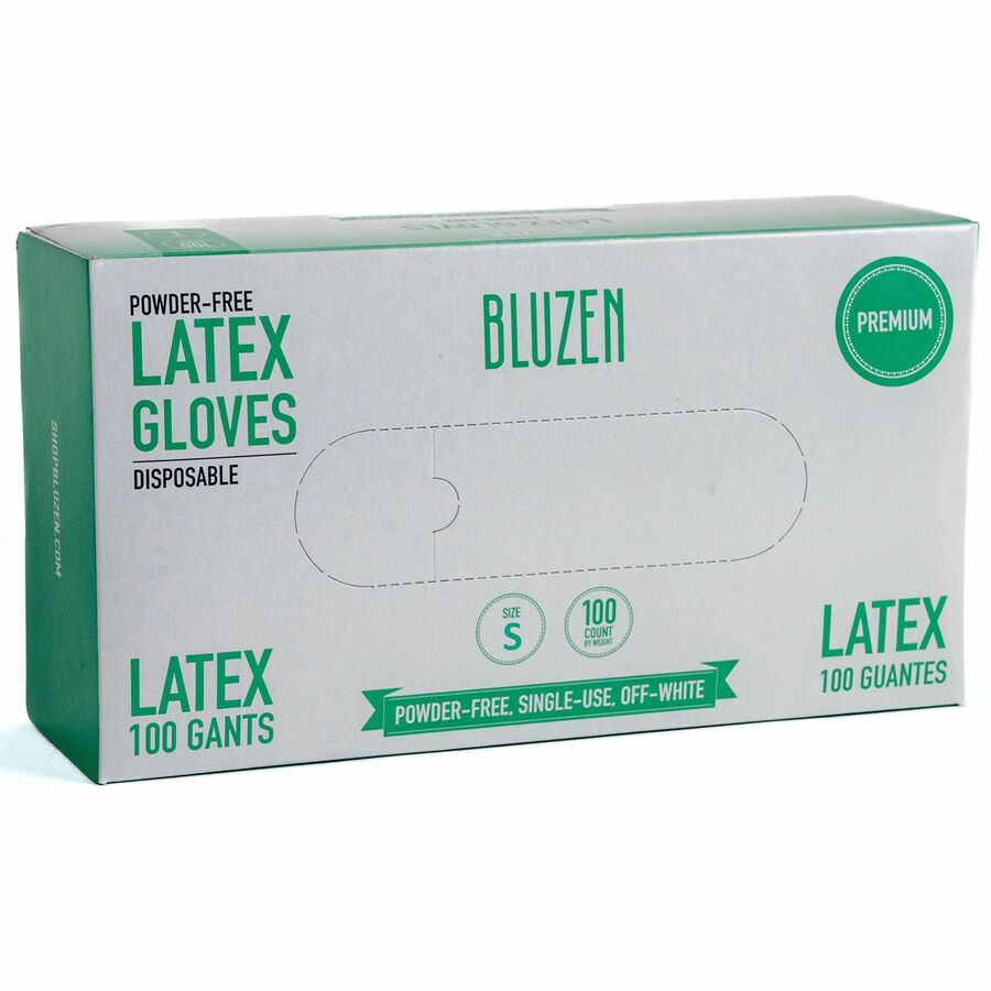 Remcoda Powder-Free Latex Gloves - 4 mil Thickness - Small Size - Latex - Off White - Powder-free, Comfortable, Excellent Grip - 100 / Box
