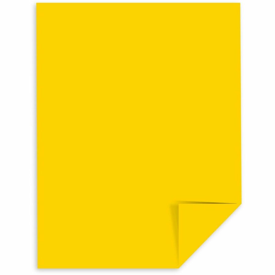 Astrobrights Colored Cardstock - Letter - 8 1/2" x 11" - 65 lb Basis Weight - Smooth - Acid-free, Lignin-free, High-impact, Long Lasting, Printable - Sun Yellow - 250/Pack - 250 / Pack