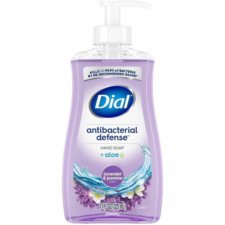 Dial Antibacterial Defense Liquid Hand Soap - 11 fl oz - Bacteria Remover - Hand - Antibacterial - Lavender - Cruelty-free, Paraben-free, Phthalate-free, Silicone-free - 12 / Carton