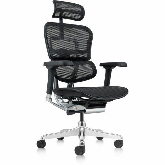 Eurotech ErgoHuman Gen2 Executive All-Mesh Chair - Black Seat Color - Mesh Seat Material - Black Back Color - Mesh Back Material - Black Frame Color - Fiber Polymer Composite (FPC) Frame Material - 5-star Base - Black - Mesh - Armrest - 1 Each