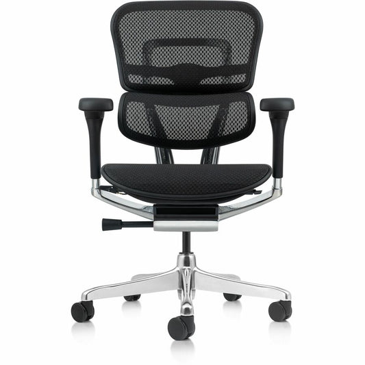 Eurotech ErgoHuman Gen2 Executive All-Mesh Chair - Fiber Polymer Composite (FPC) Frame Material - 5-star Base - Black - Mesh - Armrest - 1 Each