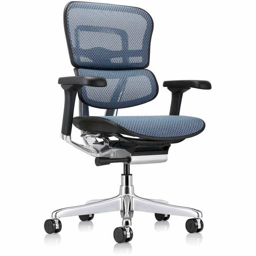 Eurotech ErgoHuman Gen2 Executive All-Mesh Chair - Fiber Polymer Composite (FPC) Frame Material - 5-star Base - Blue - Mesh - Armrest - 1 Each