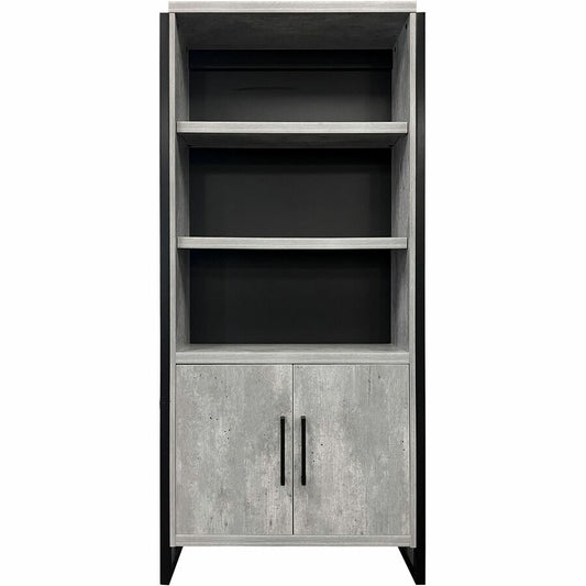 Martin Mason Concrete Laminate Unit - 78" Height x 36" Width x 12" Depth - 2 Door(s) - 4 Shelve(s) - 3 Adjustable Shelf(ves) - Material: Thermofused Laminate (TFL) - Finish: Concrete, Stone - Durable, Long Lasting, Adjustable Shelf - For Office Supplie...
