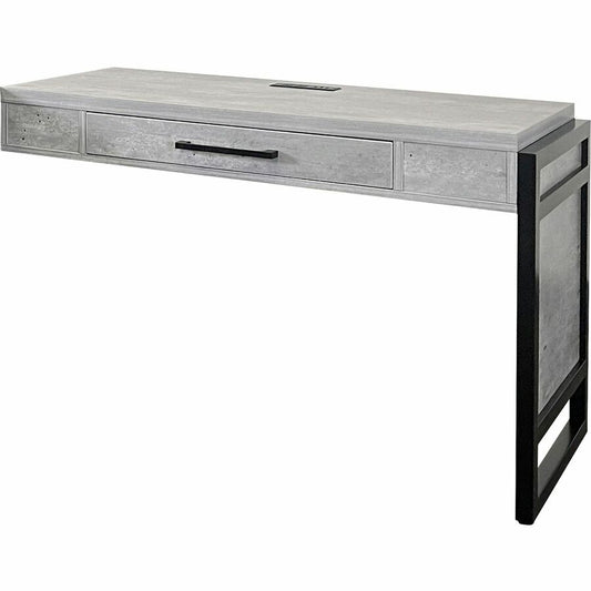 Martin Mason Concrete Laminate Unit - 31" Height x 48" Width x 21" Depth - Total Drawer(s): 1 - Material: Laminate - Finish: Stone, Concrete - Grommet, AC Power Outlet, USB Outlet - For Desk - 1 Each