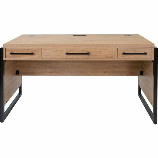 Martin Mason Monarca Laminate Unit - 31" Height x 60" Width x 30" Depth - Total Drawer(s): 3 - Material: Thermofused Laminate (TFL) - Finish: Monarca, Wood - Storage Drawer, Center Drawer, Cable Management, Grommet, Durable, Long Lasting, AC Power Outl...