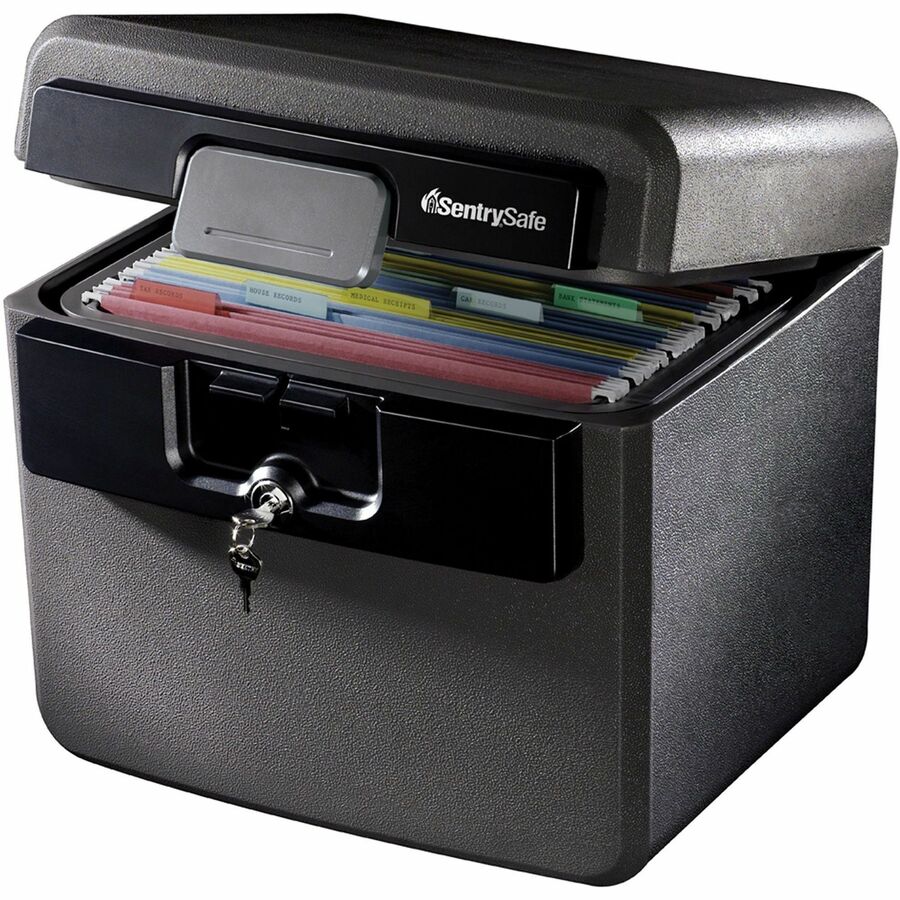 Sentry Safe HD4100 Fire/Water Safe - 0.65 ft� - Key Lock - Water Resistant, Fire Resistant - for Document, Passport, Jewellery, Digital Media, Tablet PC, Cell Phone, External Hard Drive, Memory Card, USB Drive, CD, DVD - Internal Size 11.50" Height x 1...