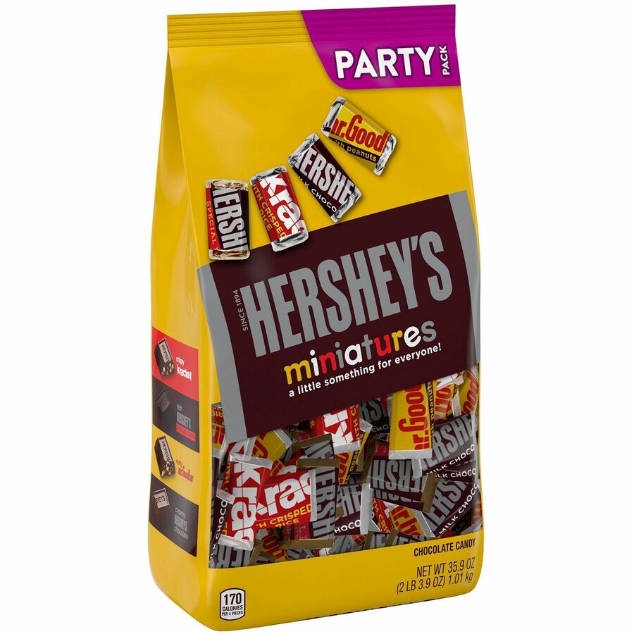 Hershey Chocolate Assortment - Milk Chocolate, Dark Mildly Sweet Chocolate, Chocolate - 2.24 lb - 1 Carton