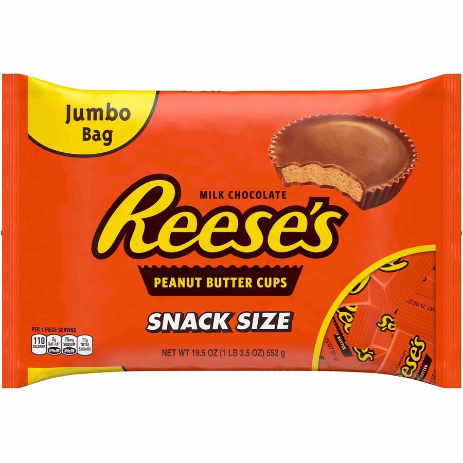 Reese's Peanut Butter Cups - Peanut Butter, Milk Chocolate - 1.22 lb - 1 Carton