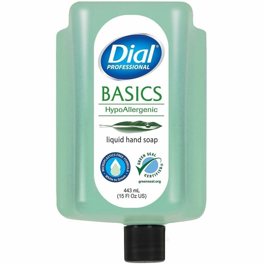 Dial Professional Versa Cartridge Bottle Refills - 15 fl oz - Bottle Dispenser - Hand - Green - Refillable, Unscented - 6 / Carton