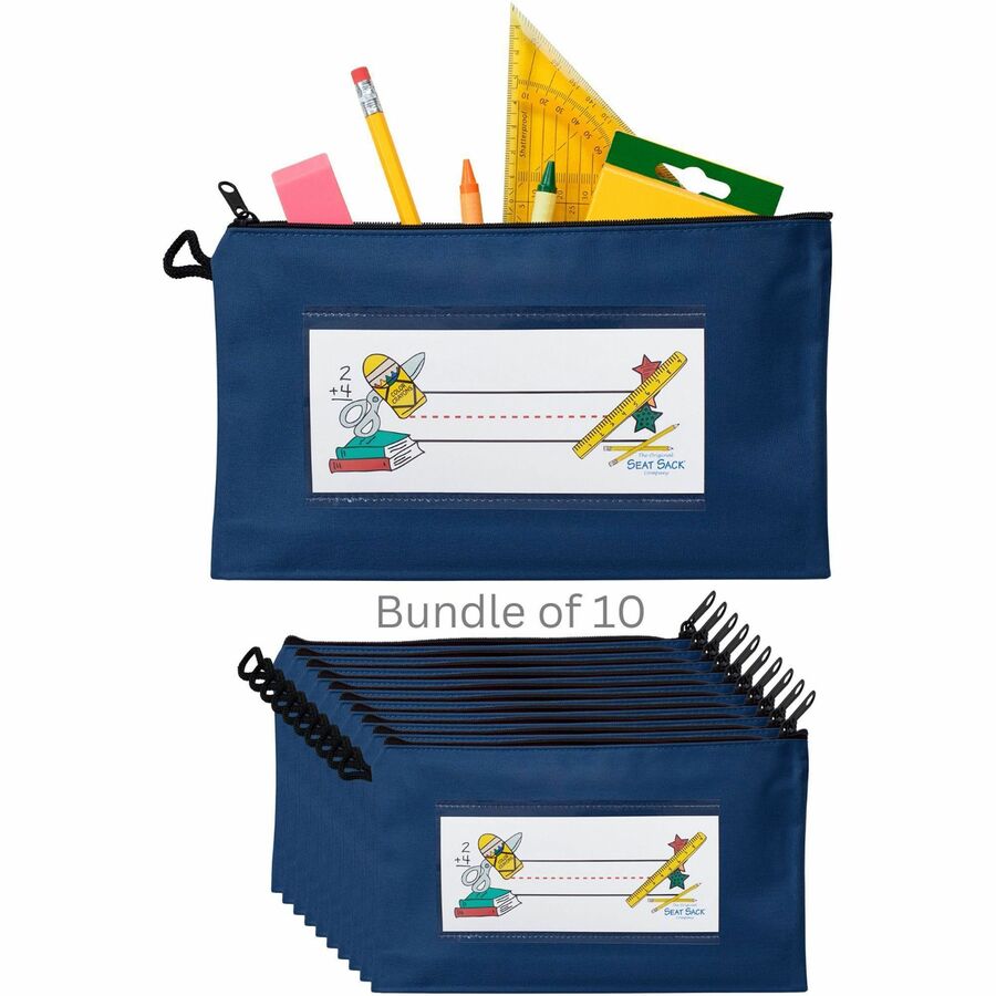 Seat Sack 10-Count Pencil Pouch with Zipper Bundle - 1 Carton
