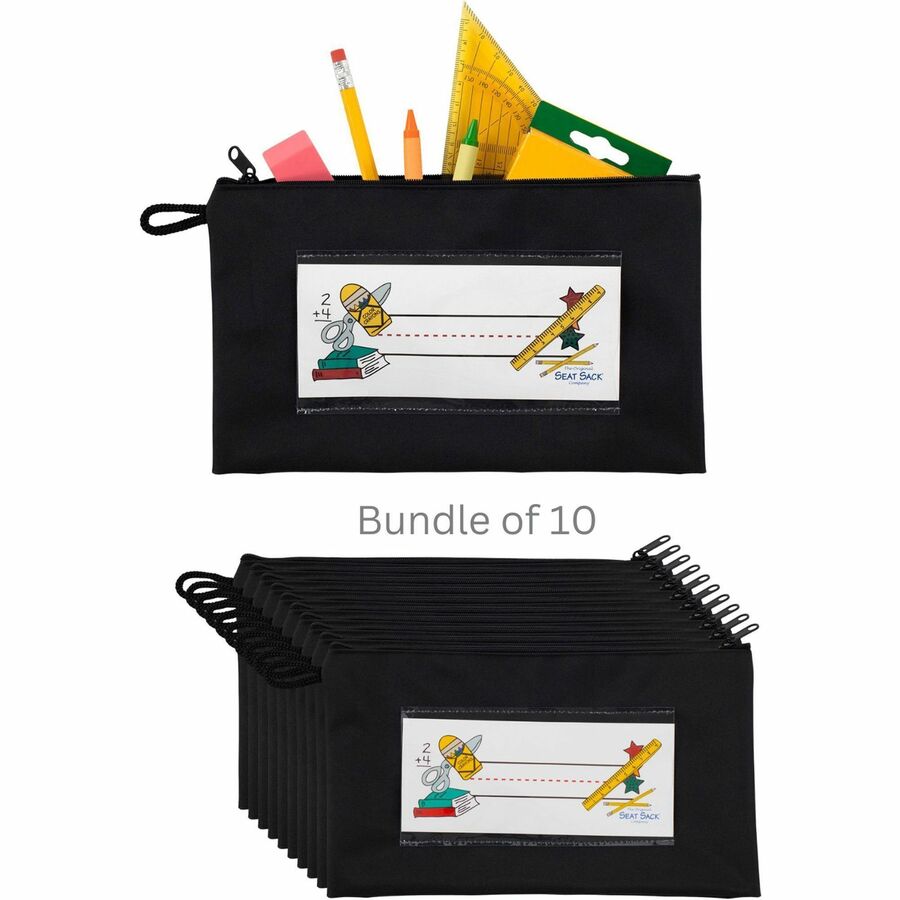 Seat Sack 10-Count Pencil Pouch with Zipper Bundle - 1 Carton