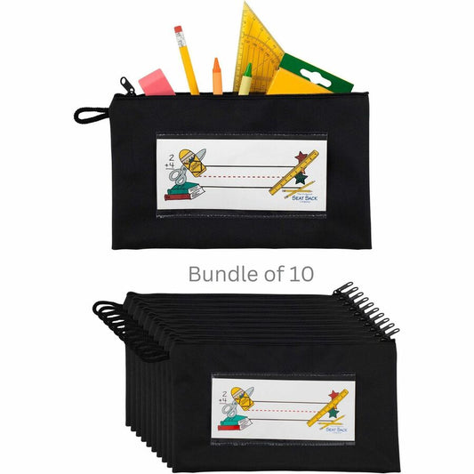 Seat Sack 10-Count Pencil Pouch with Zipper Bundle - 1 Carton