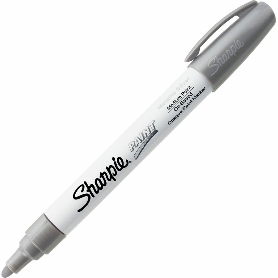 Sharpie Oil-Based Paint Marker - Medium Point - Silver Ink - Oil Based - 1 Each
