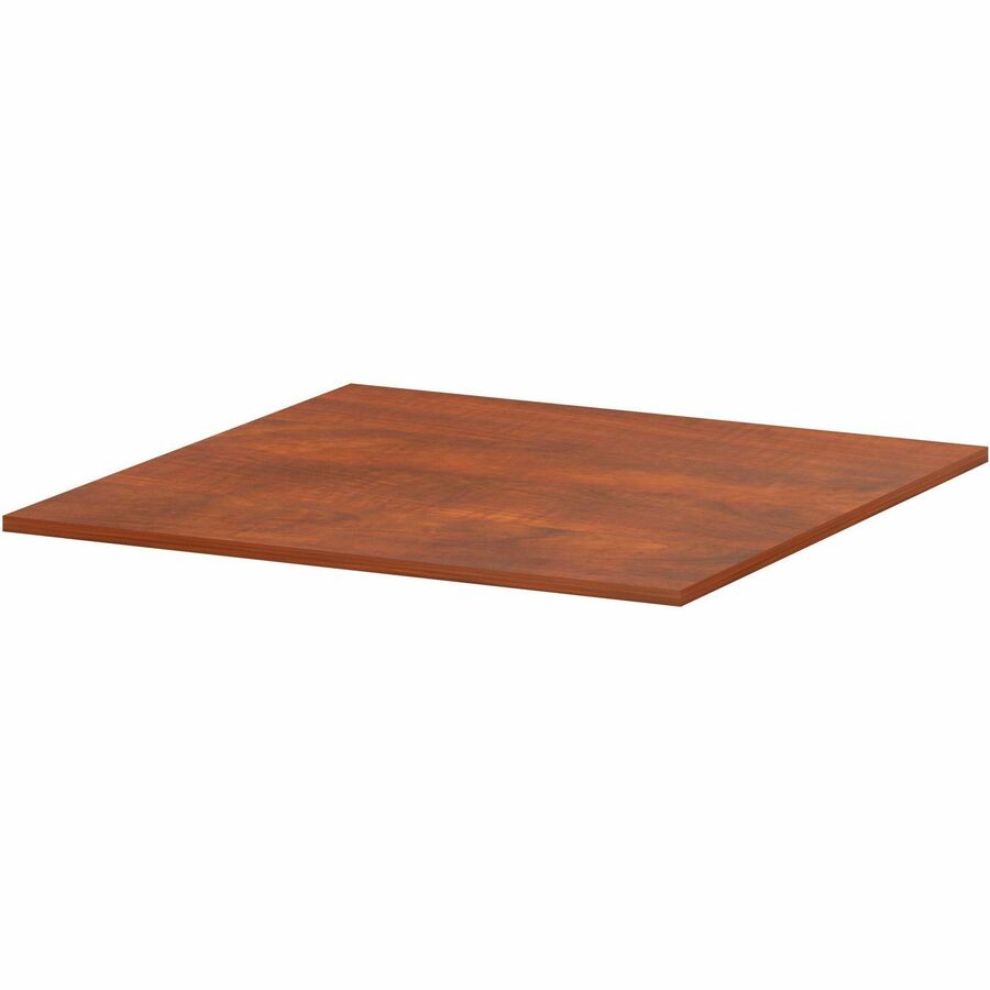 Lorell Essentials Modular Conference Tables - 47" Width x 47" Thickness x 1" Length - Band Edge - Cherry Table Top - Modular, Eco-friendly - For Meeting, Office - 1 Each