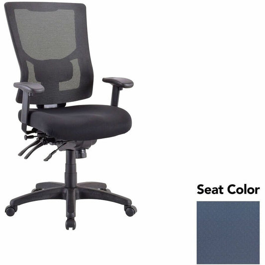 Lorell Multifunctional Mesh High-back Exec. Chair - Insight Periwinkle Blue Seat Color - Mesh Back Material - High Back - 1 Each