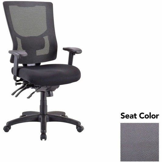 Lorell Multifunctional Mesh High-back Exec. Chair - Canyon Carbon Seat Color - Mesh Back Material - High Back - 1 Each
