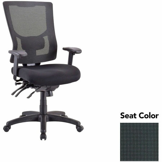 Lorell Multifunctional Mesh High-back Exec. Chair - Expo Tuxedo Seat Color - Mesh Back Material - High Back - 1 Each