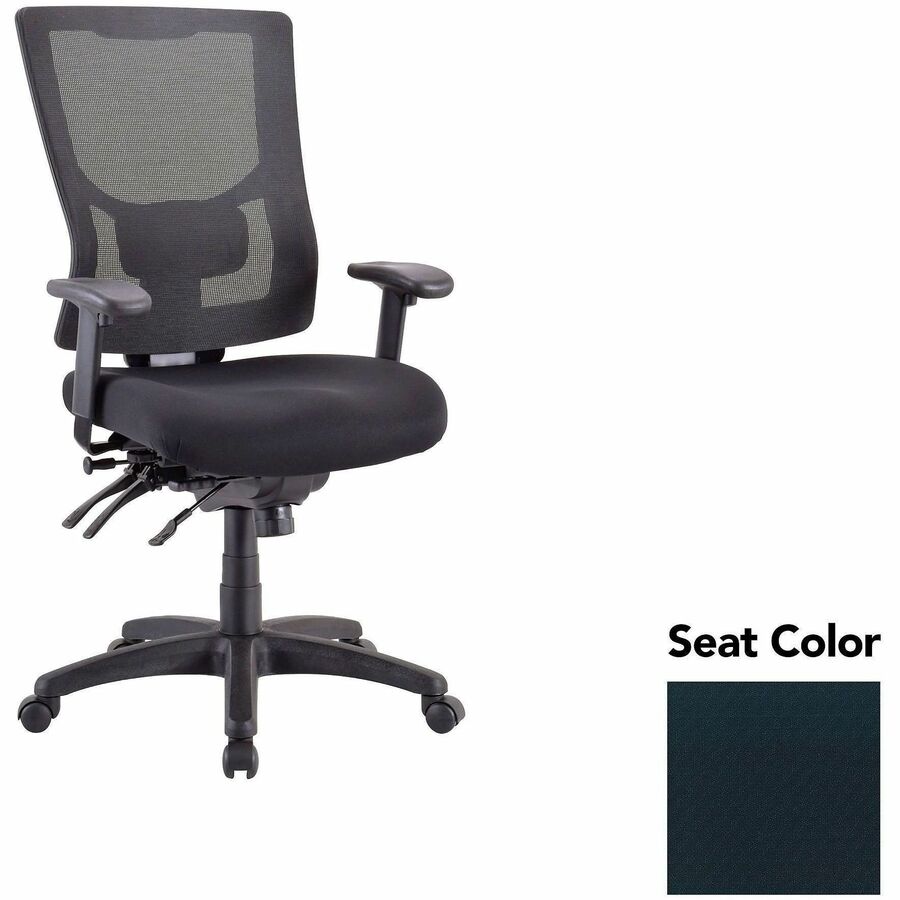 Lorell Multifunctional Mesh High-back Exec. Chair - Insight Ebony Seat Color - Mesh Back Material - High Back - 1 Each