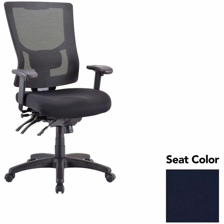 Lorell Multifunctional Mesh High-back Exec. Chair - Forte Cadet Seat Color - Mesh Back Material - High Back - 1 Each