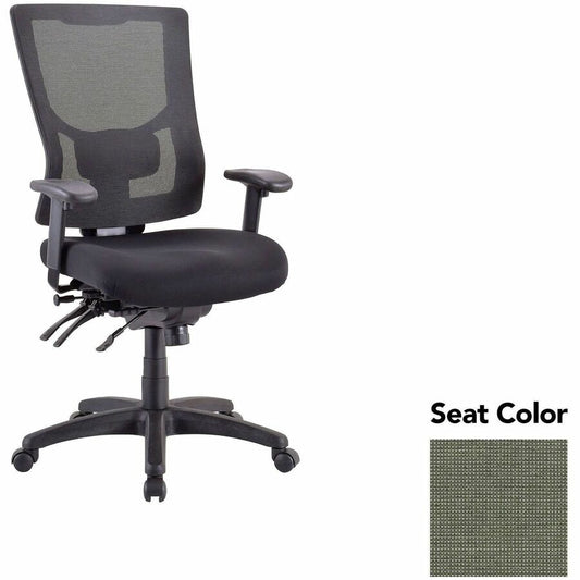 Lorell Multifunctional Mesh High-back Exec. Chair - Shire Sage Seat Color - Mesh Back Material - High Back - 1 Each