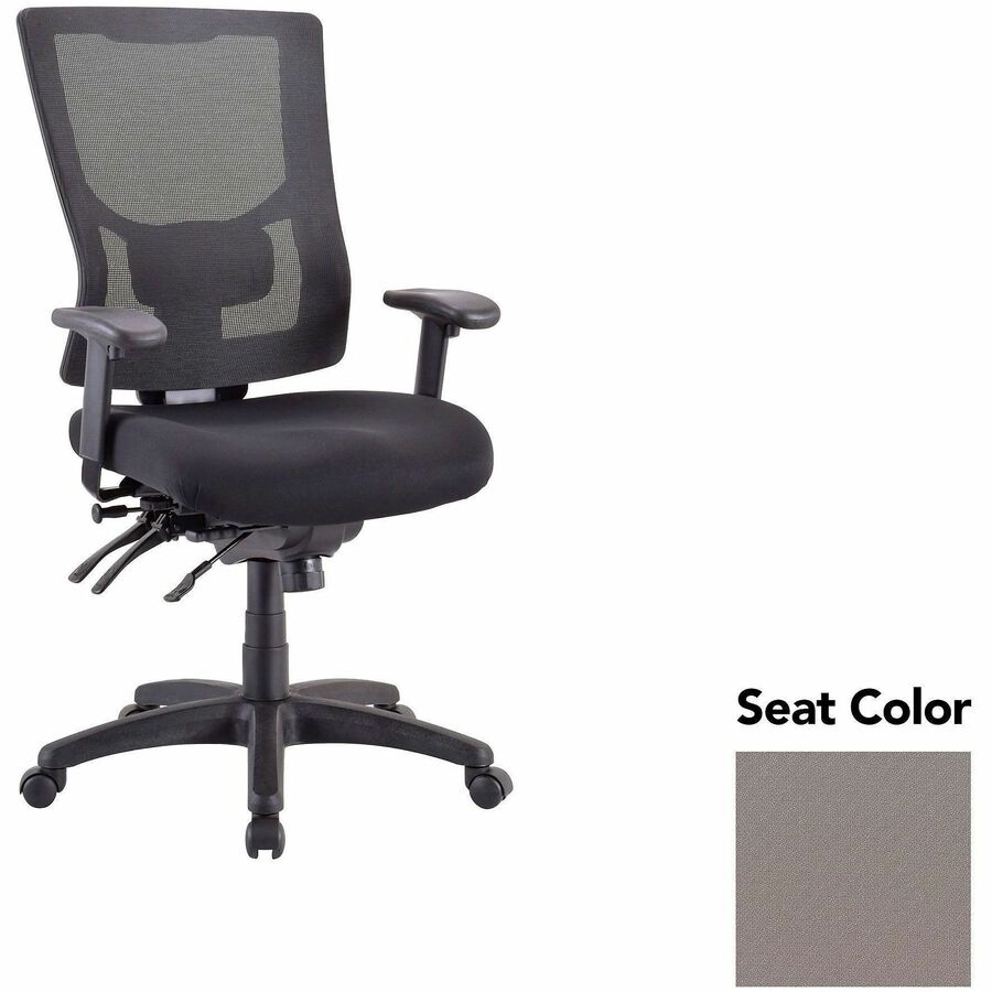 Lorell Multifunctional Mesh High-back Exec. Chair - Insight Fossil Seat Color - Mesh Back Material - High Back - 1 Each