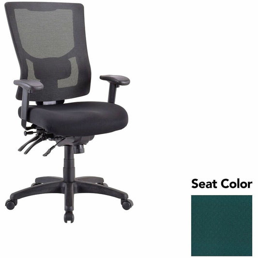 Lorell Multifunctional Mesh High-back Exec. Chair - Insight Forest Seat Color - Mesh Back Material - High Back - 1 Each