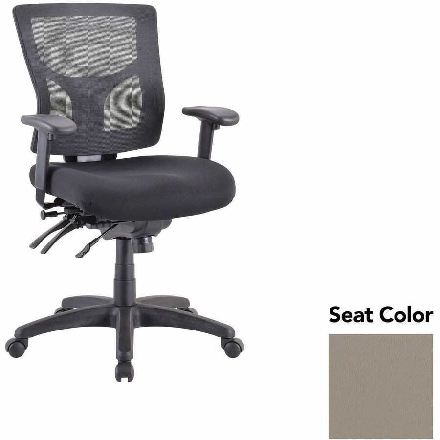 Lorell Multifunctional Mesh Mid-back Executive Chair - Dillon Stratus Seat Color - Mesh Back Material - Mid Back - 1 Each