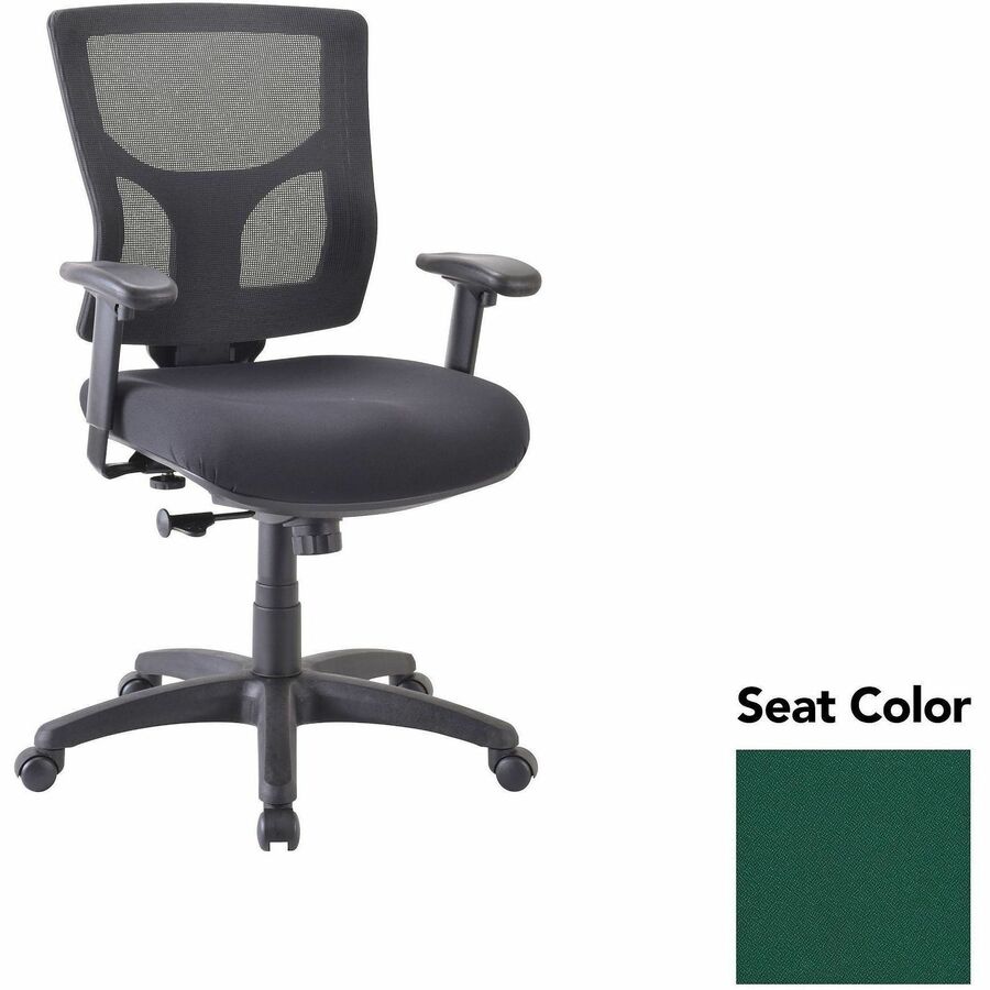 Lorell Conjure Swivel/Tilt Task Chair - Forte Chive Seat Color - Mesh Back Material - Mid Back - Armrest - 1 Each