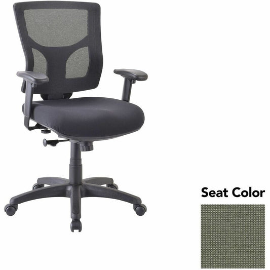 Lorell Conjure Swivel/Tilt Task Chair - Shire Sage Seat Color - Mesh Back Material - Mid Back - Armrest - 1 Each